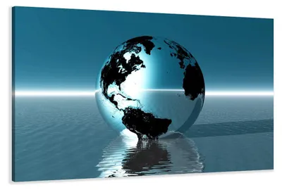 Produktbild von 5012 Erdball Leinwandbild 120x80 cm