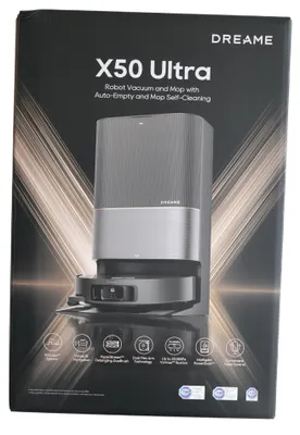Obrázok produktu pre Dreame X50 Ultra, Kombi, Čierna, Nerezová oceľ, Kolo, Vrecko na prach, 0,395 L, Nabíjanie, Purification