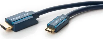 Obrázek produktu pro ClickTronic Mini-HDMI, 2m, 2 m, HDMI Type C (Mini), HDMI Typ A (standardní), 10,2 Gbit/s, Modrá