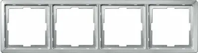 Produktbild von Merten artec aluminium silber Rahmen 4-fach 481460)