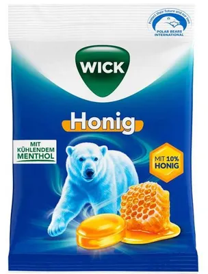 Image de Pastille contre la toux au miel Wick avec menthol 72 g