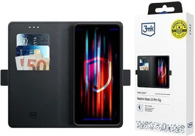 Produktbild von 3MK Wallet Case, Geldbörsenhülle, Xiaomi, Redmi Note 13 Pro 5G, 16,9 cm (6.67"), Schwarz