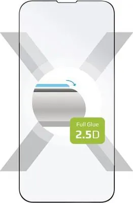 Produktbild von FIXED Full-Cover Hartglas für Apple iPhone 14 Pro Max Vollbildkleber, schwarz