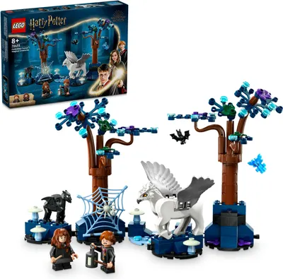 Zdjęcie produktu dla LEGO Harry Potter Zakazany Las: magiczne stworzenia, Zabawka Konstrukcyjna ze Zwierzętami dla 8-latka z Elementami Świecącymi w Ciemności i Figurką Hardodzioba, Prezent dla Chłopca i Dziewczynki 76432