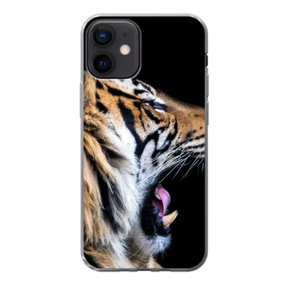 Produktbild von MuchoWow® Handyhülle Schutzhülle Hülle für iPhone 12 Tiger - Tiere - Porträt Silikon Softcase Handy Hülle - Schutzhülle