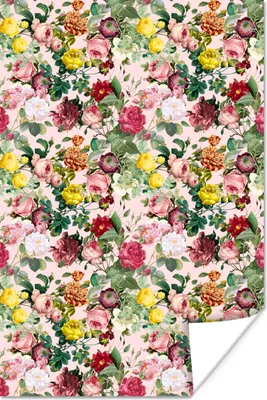 Produktbild von MuchoWow® Poster Rosen - Blumen - Collage - Gelb 60x90 cm - Wanddekoration