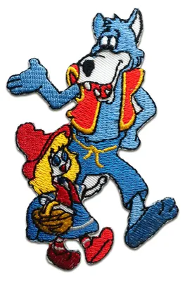 Immagine prodotto di Cappuccetto Rosso e il Lupo Cattivo - Toppe, trasferibili a caldo, applicazioni, toppe, patch, da stirare, dimensioni: 8,9 x 5,9 cm