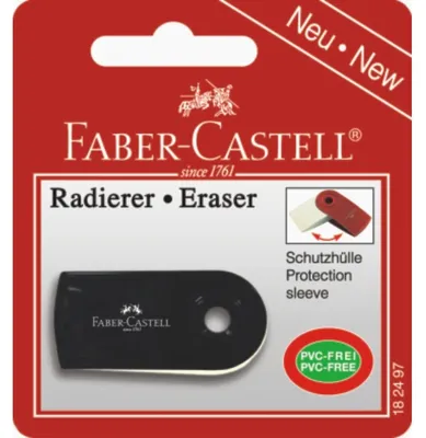 Produktbild von Faber Castell Radierer Sleeve 54x24x10 mm schwarz Blister