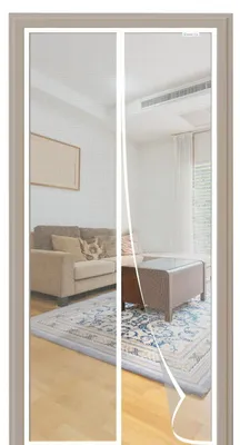Produktbild von Fliegengitter Tür 80x215 cm Magnet Balkontür Ohne Bohren Weiß