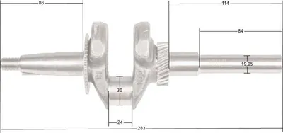 Obrázok produktu pre Loncin G200F(D) LC168F-2 80 mm kľukový hriadeľ ORIGINÁLNY DIEL 130290788-0001