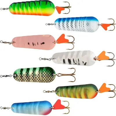 Produktbild von Abu Garcia Atom Spoon - Blinker, Gewicht / Länge / Hakengröße:25g / 7.5cm / Gr. 4, Farbe:Silver/Blue Flash