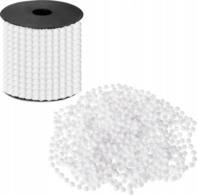 Zdjęcie produktu dla Łańcuch dekoracyjny biały koraliki 8 mm 10 m