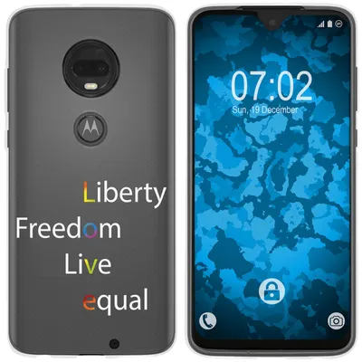 Produktbild von PhoneNatic Case kompatibel mit Motorola Moto G7 Silikon-Hülle pride Wörter M2