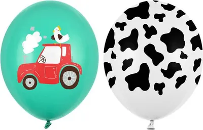 Zdjęcie produktu dla Balony lateksowe Farma, krowa łaty 30cm, 50 sztuk