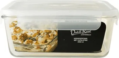 Produktbild von Dutch Rose Amsterdam Glasschüssel mit Deckel 2L Weiß