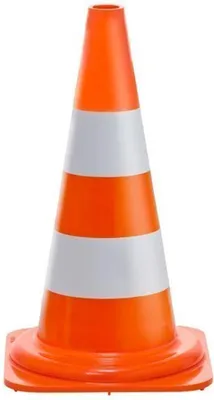 Produktbild von Wemas Verkehrsleitkegel PVC orange/weiß 500 mm