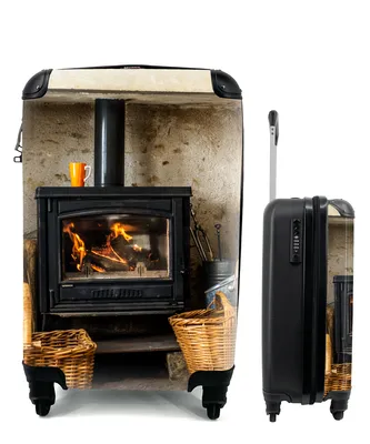 Produktbild von MuchoWow® Koffer Handgepäck Trolley Rollkoffer Kleine Reisekoffer mit 4 Rollen - Kamin in einem  - Cabin Size < 55x40x23 cm & 55x40x20 cm - Fotokoffer - Kabinenkoffer - Boardgepäck - Reise-Box - Reisekoffer - Reisegepäck - Koffer mit Bild - Trolley für Kinder