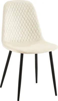 Produktbild von CLP Stuhl Giverny mit Ziernähten creme Material Samt