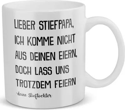 Produktbild von 22Feels Stiefpapa Geschenk von Stieftochter Vatertag Bonuspapa Stiefvater Tasse Herrentag Geburtstag Weihnachten Kaffeetasse Patchwork Familie Stiefeltern Geschenkidee