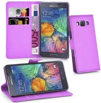 Obrázek produktu pro Cadorabo pouzdro pro Samsung Galaxy A7 2015 Protective Cover in Purple Pouzdro na mobil s magnetickým zavíráním