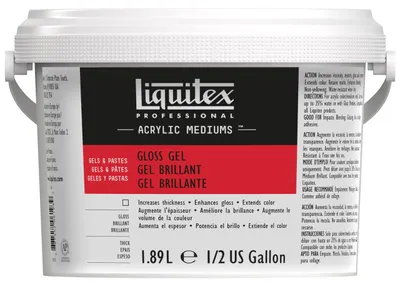 Immagine prodotto di Liquitex 5340, medium gel trasparente professionale per colori acrilici, aumenta la brillantezza dei colori acrilici