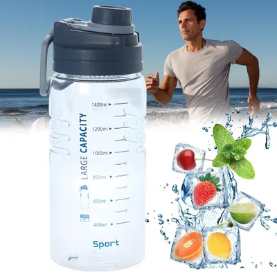 Produktbild von Trinkflasche, 1,5L Wasserflasche, Auslaufsicher Sport Trinkflasche, BPA-frei, Sportflasche-Outdoor-Fahrrad - Blau, für Sportflasche, Fahrrad, Camping