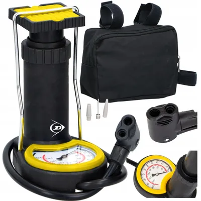 Produktbild von Dunlop DUNLOP165 Fußpumpe mit Manometer inkl. Adapter