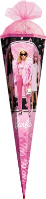 Produktbild von ROTH Schultüte groß Barbie 85 cm eckig Tüllverschluss ROT(H)-Spitze Zuckertüte Schulanfang