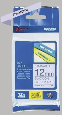 Obrázok produktu pre Brother TZE-MQF31, Čierna, TZe, Šedá, Tepelný prenos, Čína, Lesk
