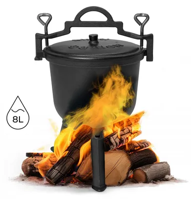 Produktbild von MultiGarden VK8L Gusseisenkessel 8 l mit Ständer