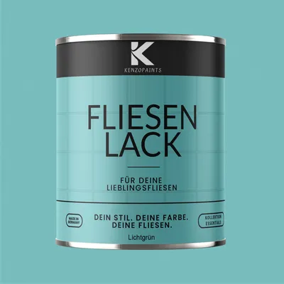 Produktbild von Kenzopaints 750ml Fliesenlack Fliesenfarbe - Lichtgrün (RAL 6027)