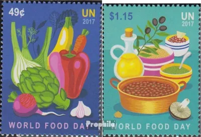 Produktbild von Briefmarken UNO - New York 2017 Mi 1641-1642 (kompl.Ausg.) postfrisch Welternährungstag