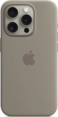 Produktbild von Apple Silikonhülle Handyhülle  iPhone 15 Pro Grau Clay MagSafe