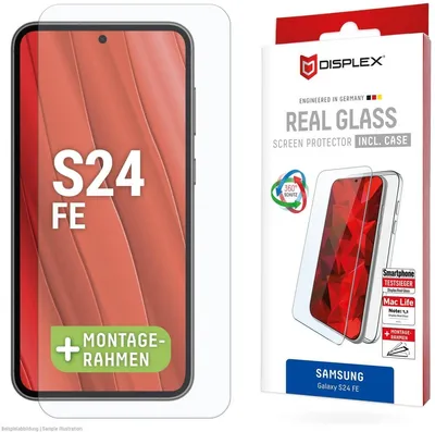 Produktbild von Displex Panzerglas (10H, 2D) für Samsung Galaxy S24 FE, Eco-Montagerahmen, kratzer-resistent, Samsung, Galaxy S24 FE, Trockene Anwendung, Schmutzabweisend, Schlagfest, Kratzresistent, Transparent, 1 Stück(e)