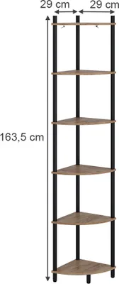 Obrázek produktu pro Rohová police Vicco Bivio Zlatý dub power/antracit 29 x 163.5 cm se 6 úložnými přihrádkami, Model 57475