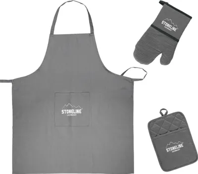 Produktbild von STONELINE® Back- und Kochschürze Set 3-teilig | Grau
