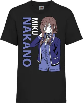 Produktbild von Kinder T-Shirt The Quintessential Quintuplets Miku Nakano, 9-11 Jahr - 140 / Schwarz