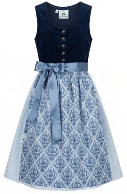 Produktbild von Jugenddirndl blau Cord mit Knöpfen 63735 134