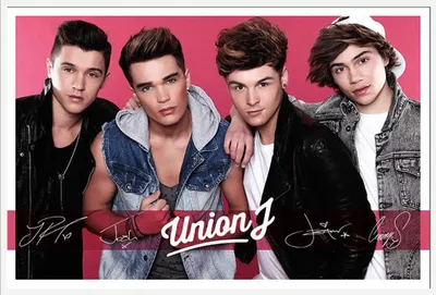 Image de Union J - Affiche - Rose + cadre interchangeable, Shinsuke® Maxi en plastique blanc, vitre en acrylique