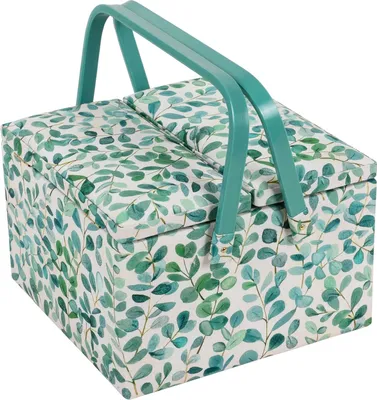 Produktbild von Famanu Nähbox Große Nähbox mit zwei Deckeln - Eucalyptus