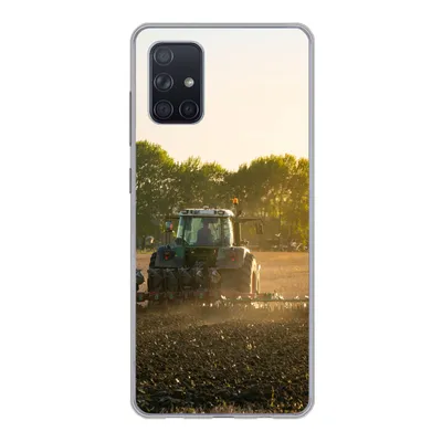 Produktbild von MuchoWow® Handyhülle Schutzhülle Hülle für Samsung Galaxy A51 5G Traktor - Vogel - Land Silikon Softcase Handy Hülle - Abbildung
