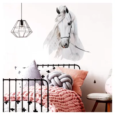 Productafbeelding van Solidchoice - Muursticker Paardenhoofd 62 x 73 cm voor Kinderen