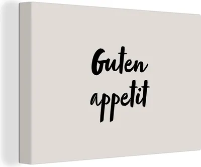 Obrázek produktu pro OneMillionCanvasses® - Obraz na plátně - 140x90 cm, Citáty - Přísloví - Dobrou chuť, Nástěnné umění tisk nástěnné dekorace - Fotografie na plátně - Obraz na dřevěném rámu