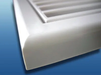 Produktbild von Lüftungsgitter MV mit Flansch Größe: Ø150 186x186mm Farbe: weiß