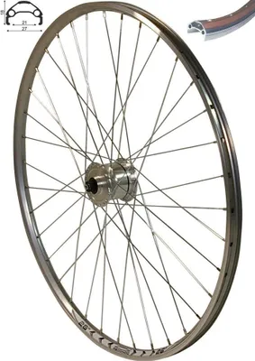 Produktbild von REDONDO 26 Zoll Laufrad Vorderrad Felge silber Shimano DH-3N72 Nabendynamo 21mm