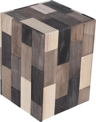 Obrázek produktu pro Dřevěný odkládací stolek PatchWood, 29,5x29,5x40 cm