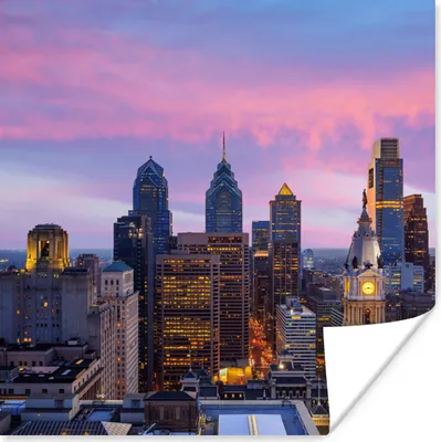 Produktbild von MuchoWow® Poster Städte - Skyline - Vereinigte Staaten 30x30 cm - Wandposter - Printing