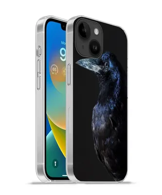 Produktbild von MuchoWow® Handyhülle Schutzhülle Hülle für Apple iPhone 14 - Softcase Vogel - Tiere - Schwarz Silikon Softcase Handy Hülle - Mobiltelefonhülle
