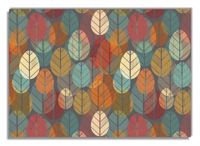 Produktbild von Wallario Poster - Bunte Blätter in Herbstlaune, Kunstdruck Größe: 70 x 100 cm