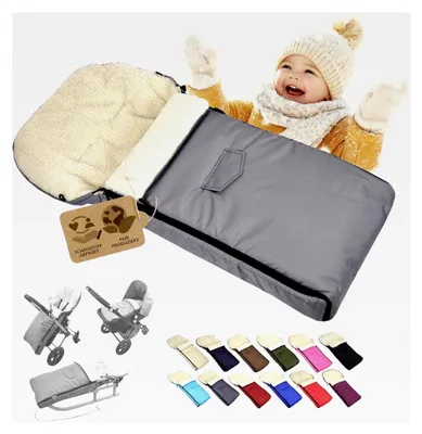 Produktbild von Winterfußsack für Kinderwagen, Jogger, Buggy und Schlitten, Wolle, 108 cm